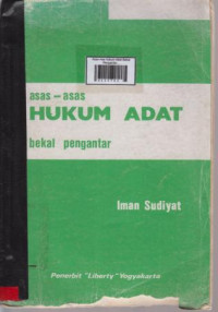 Asas-Asa Hukum Adat Bekal Pengantar