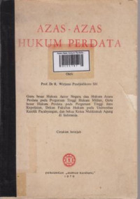 Azas-Azas Hukum Perdata