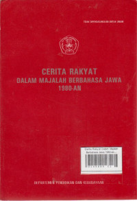 Cerita Rakyat Dalam Majalah Berbahasa Jawa 1980-an
