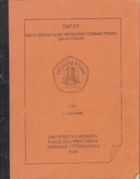 Diklat Mata Kuliah Ilmu Produksi Ternak Perah ( Sapi Perah )