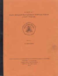 Diklat Mata Kuliah Manajemen Ternak Perah ( Sapi Perah )
