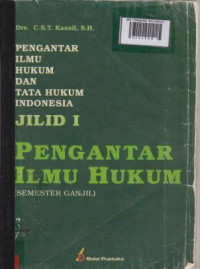 Jilid I Pengantar Ilmu Hukum