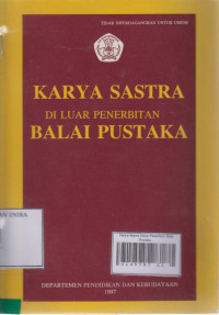 Karya Sastra Diluar Penerbitan Balai Pustaka