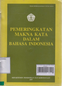 Pemeringkatan Makna Kata Dalam Bahasa Indonesia