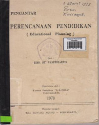 Pengantar Perencanaan Pendidikan