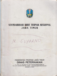 Standarisasi Bibit Ternak Regional Jawa Timur