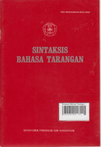 Sintaksis Bahasa Tarangan