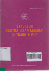 Struktur Sastra Lisan Mambai Di Timor Timur