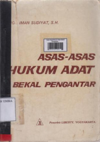 Asas-Asas Hukum Adat Bekal pengantar