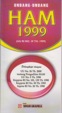 Undang-Undang HAM 1999 (UU RI No.39 Th.1999)