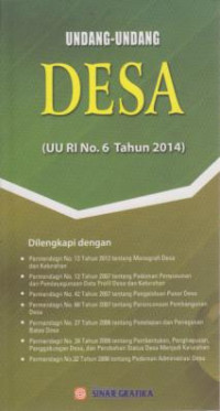 Undang-undang Desa (UU RI No.6 Tahun 2014)