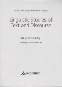 Linguistik Studies Of Text And discourse