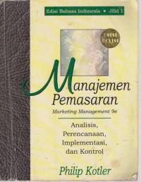 Manajemen Pemasaran : Marketing Management 9e