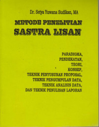 Metode Penelitian Sastra Lisan