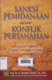 Sanksi Pemidanaan Dalam Konflik Pertahanan