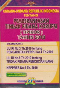 Undang-undang Republik Indonesia tentang Pemberantasan Tindak Pidana Korupsi